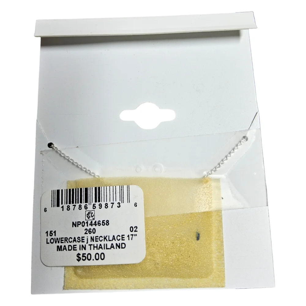 NWE Giani Bernini Sterling Silver Necklace with lower case j
